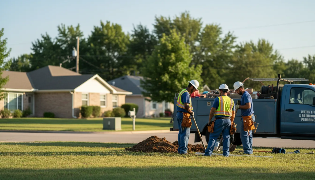 Residential water line and bathroom plumbing service in Southborough, MA